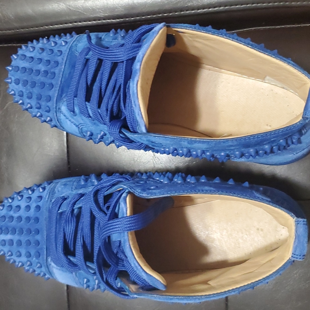 Blue Christian Louboutin shoes